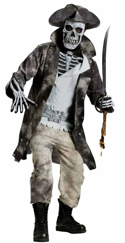 Feestbazaar Complete piraat skelet outfit
