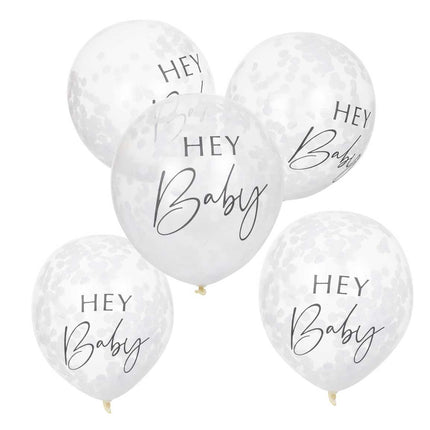 Feestbazaar Confetti Ballonnen ''Hey Baby''
