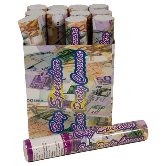 Feestbazaar Confetti Kanon 30cm Euro biljetten