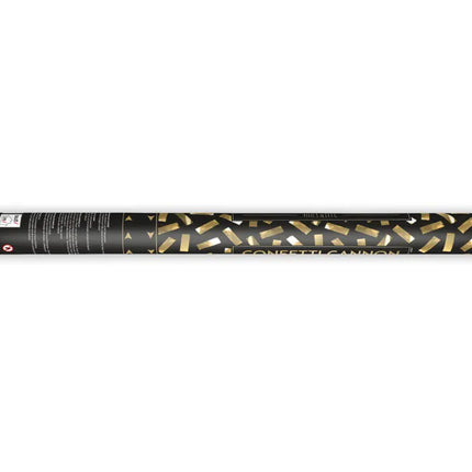 Feestbazaar Confetti kanon 60cm goud