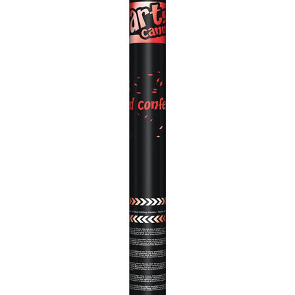 Feestbazaar Confetti kanon 60cm rood