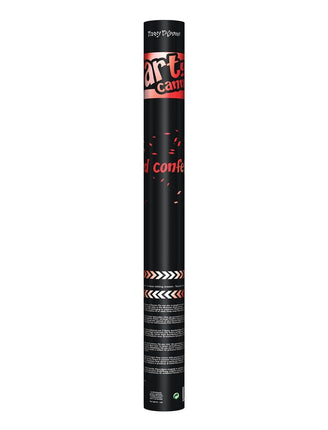 Feestbazaar Confetti kanon 60cm rood