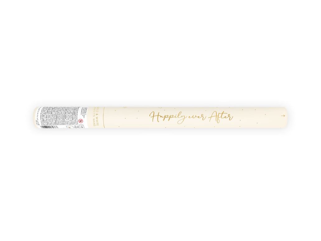 Feestbazaar Confetti Kanon Goud/Wit (35cm)