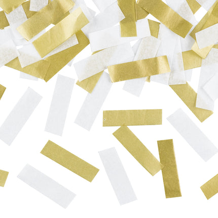 Feestbazaar Confetti Kanon Goud/Wit (35cm)