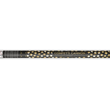 Feestbazaar Confetti kanon metallic Gouden sterren 80 cm