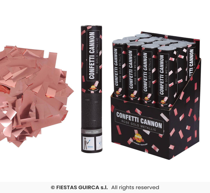 Feestbazaar Confetti Kanon Rose Goud Metallic (30cm)
