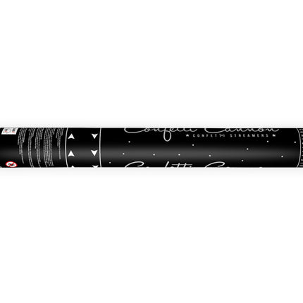 Feestbazaar Confetti Kanon Slierten Metallic Zilver (40cm)