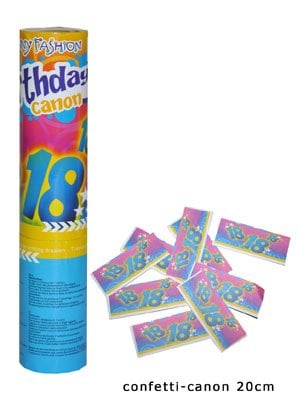 Feestbazaar Confetti kanon verjaardag 18