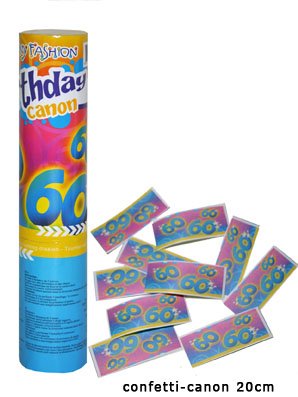 Feestbazaar Confetti kanon verjaardag 60