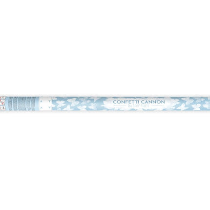 Feestbazaar Confetti Kanon Vlinders Wit 80cm
