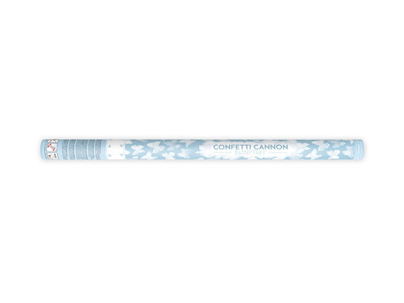 Feestbazaar Confetti Kanon Vlinders Wit 80cm