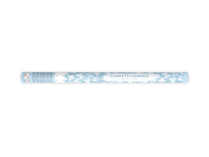 Feestbazaar Confetti Kanon Vlinders Wit 80cm