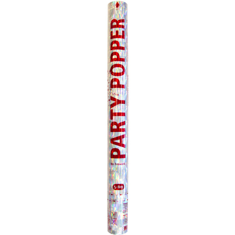 Feestbazaar Confetti Kanon Zilver (57cm)