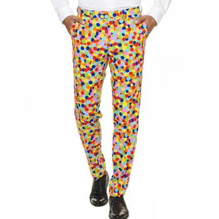 Feestbazaar Confetti maatpak Opposuits heren