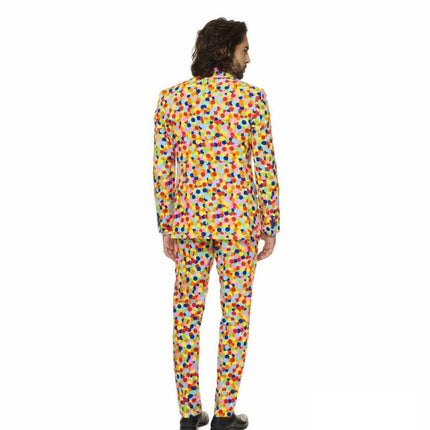 Feestbazaar Confetti maatpak Opposuits heren