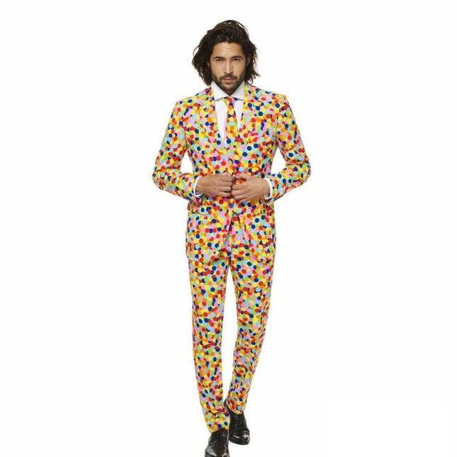 Feestbazaar Confetti maatpak Opposuits heren