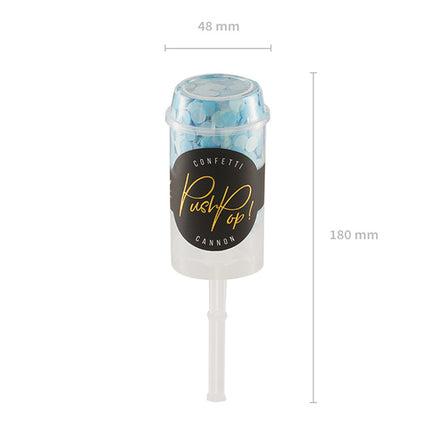 Feestbazaar Confetti Push Pop Blauw