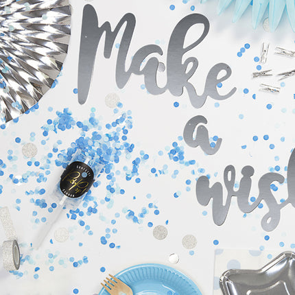 Feestbazaar Confetti Push Pop Blauw