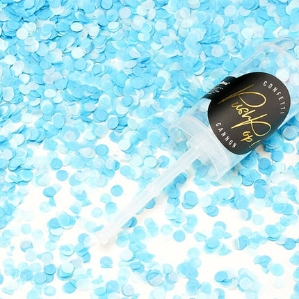Feestbazaar Confetti Push Pop Blauw