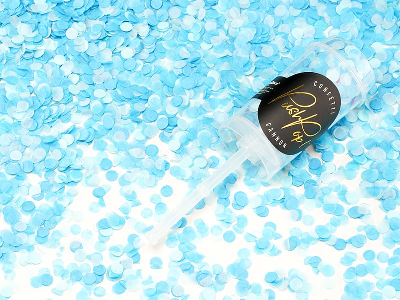 Feestbazaar Confetti Push Pop Blauw