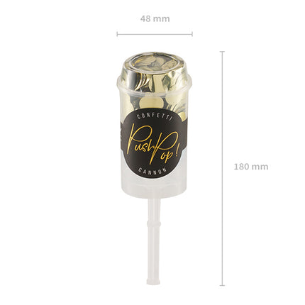 Feestbazaar Confetti Push Pop Goud