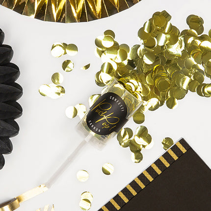 Feestbazaar Confetti Push Pop Goud