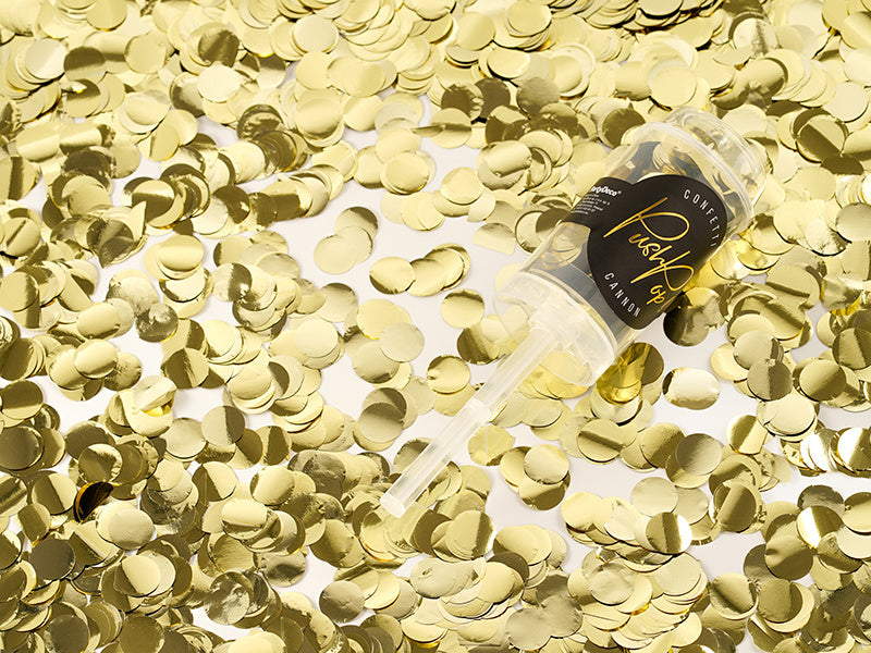 Feestbazaar Confetti Push Pop Goud