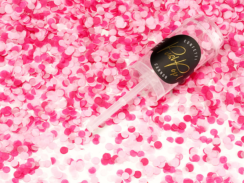 Feestbazaar Confetti Push Pop Roze