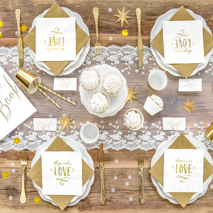 Feestbazaar Confetti rond folie goud 15gr