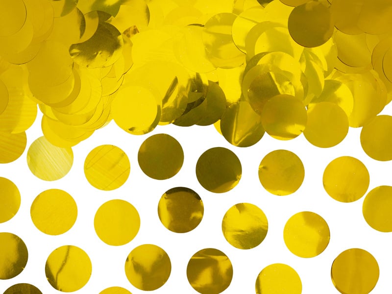 Feestbazaar Confetti rond folie goud 15gr