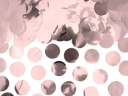 Feestbazaar Confetti rond folie rose goud 15gr