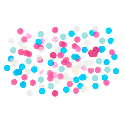 Feestbazaar Confetti Roze, Blauw en Wit (15gr)