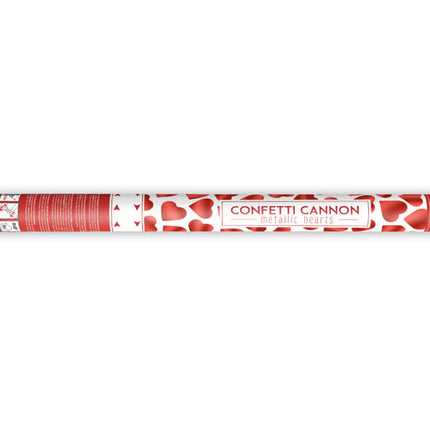 Feestbazaar Confetti Shooter Hartjes Rood 60cm