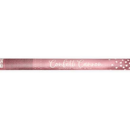 Feestbazaar Confetti Shooter Hartjes Roségoud - 60 cm