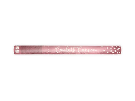 Feestbazaar Confetti Shooter Hartjes Roségoud - 60 cm