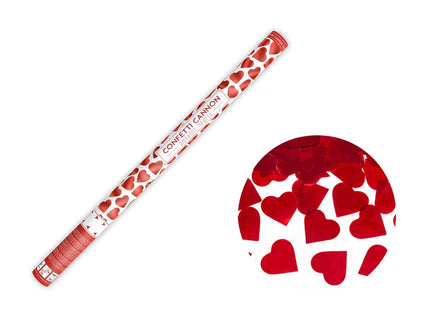 Feestbazaar Confetti Shooter Rode Hartjes - 80 cm