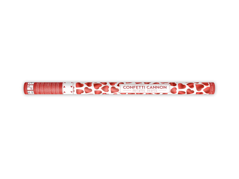 Feestbazaar Confetti Shooter Rode Hartjes - 80 cm