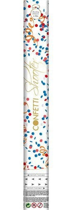 Feestbazaar Confetti Shooter Rood/Wit/Blauw/Oranje (40cm)