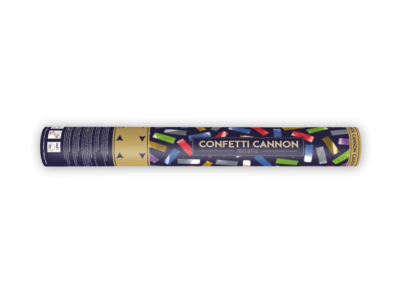 Feestbazaar Confettikanon Multikleur Metallic (40cm)
