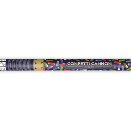 Feestbazaar Confettikanon Multikleur Metallic - 60 cm