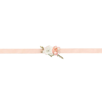 Feestbazaar Corsage Bruiloft Bloemen Peach/Wit