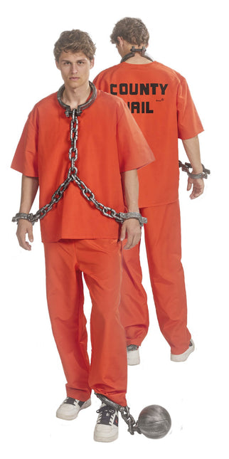 Feestbazaar County Jail kostuum Heren Oranje