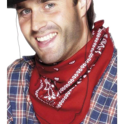 Feestbazaar Cowboy bandana rood