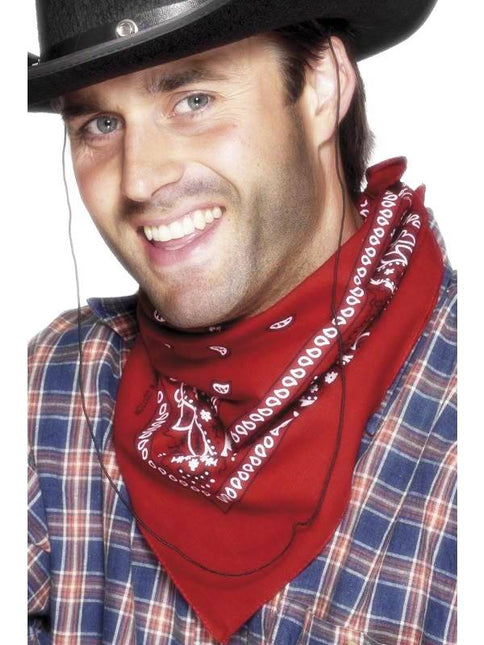 Feestbazaar Cowboy bandana rood
