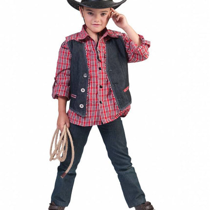 Feestbazaar Cowboy Denim Gilet Kind Jongen