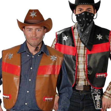 Feestbazaar Cowboy Gilet Heren