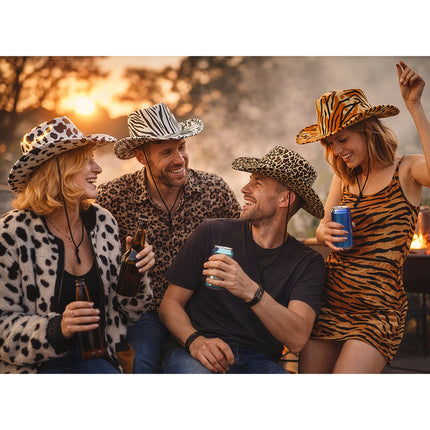 Feestbazaar Cowboy Hoed Wild Luipaard
