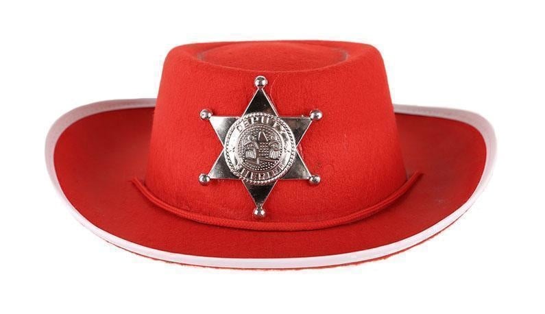 Feestbazaar Cowboy hoedje kind rood 52 cm