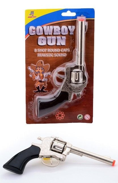 Feestbazaar Cowboy klappertjes pistool 8 schots