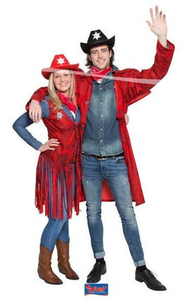 Feestbazaar Cowboy Toppers jas rood